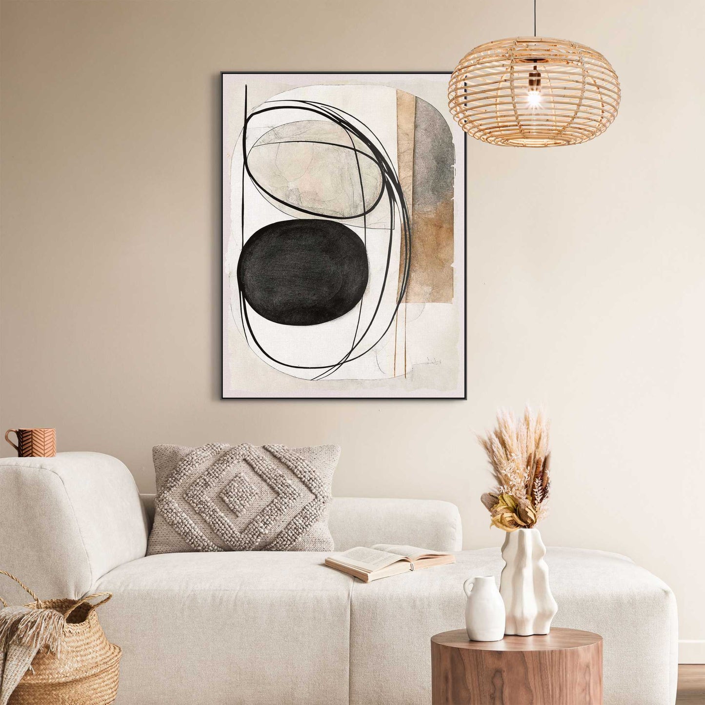 Canvas walldecoration Natural Pebbles I 80x60