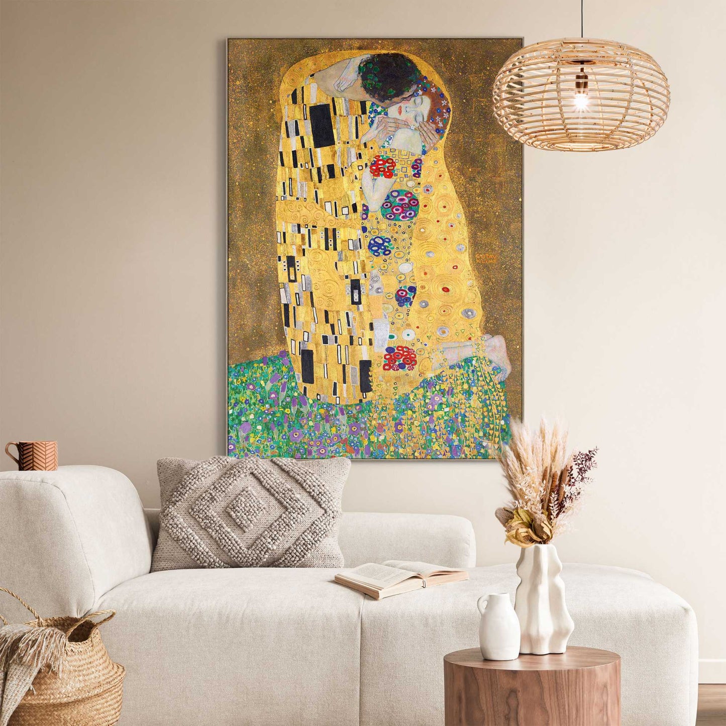 Canvas Gustav Klimt - the kiss 100x70