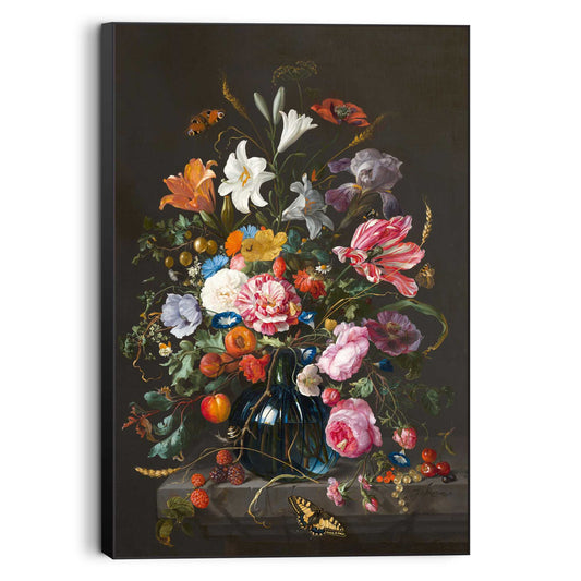 Framed Picture Jan Davidsz de Heem - vase of flowers 90x60