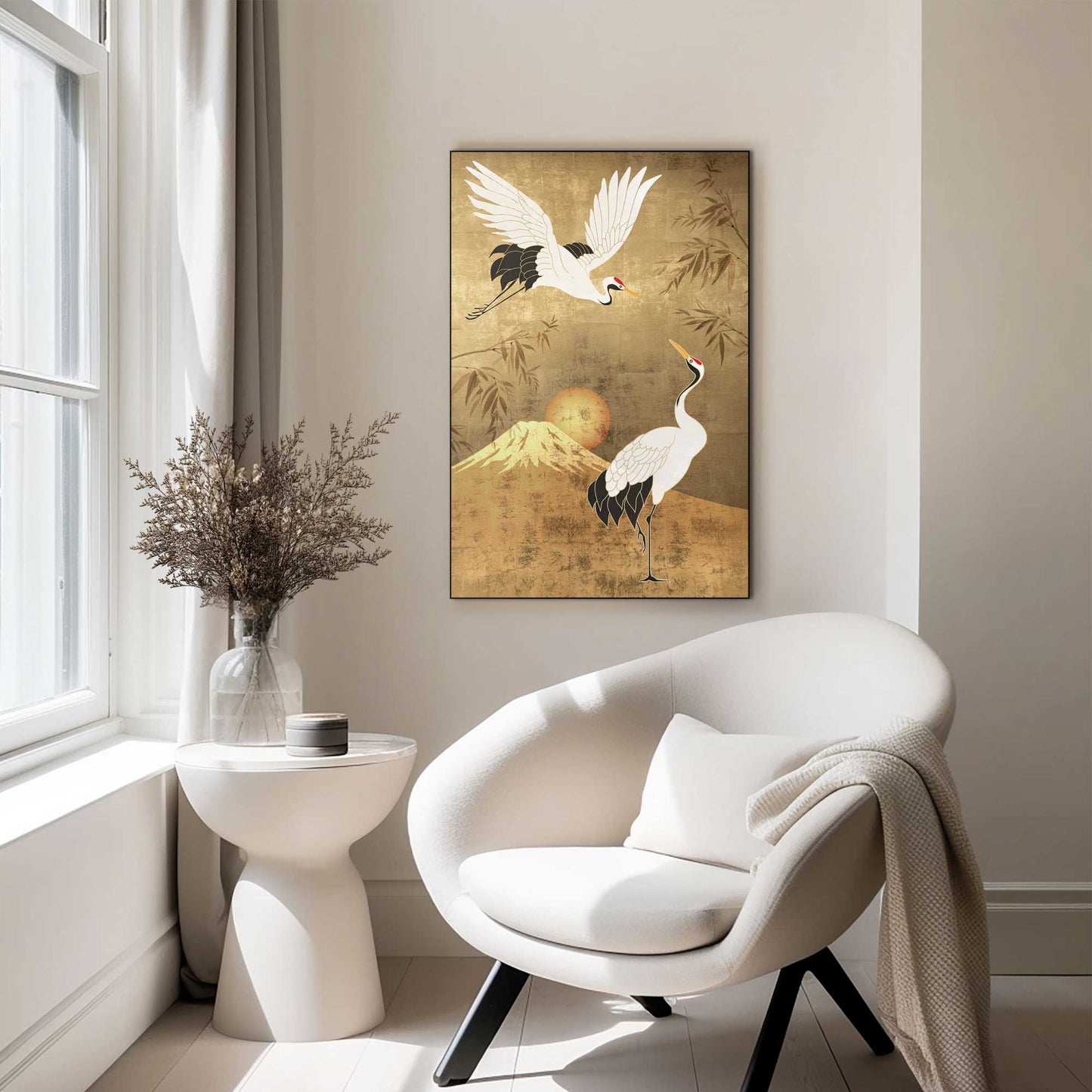 Framed Picture Cranebirds 90x60