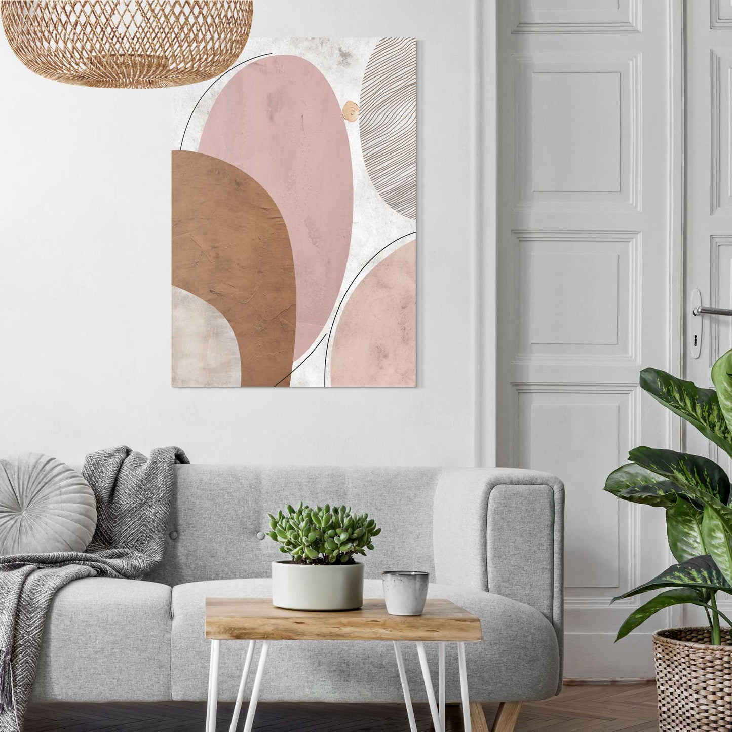 Canvas Pastel Pebbles 100x70
