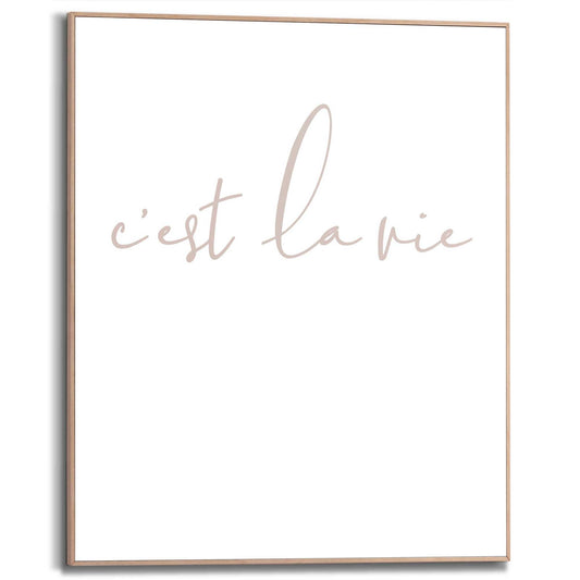 Framed in Wood C'est la Vie 50x40