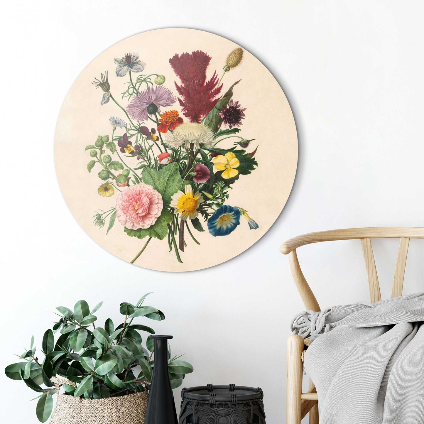Painting Flower Bouquet 80 Rond