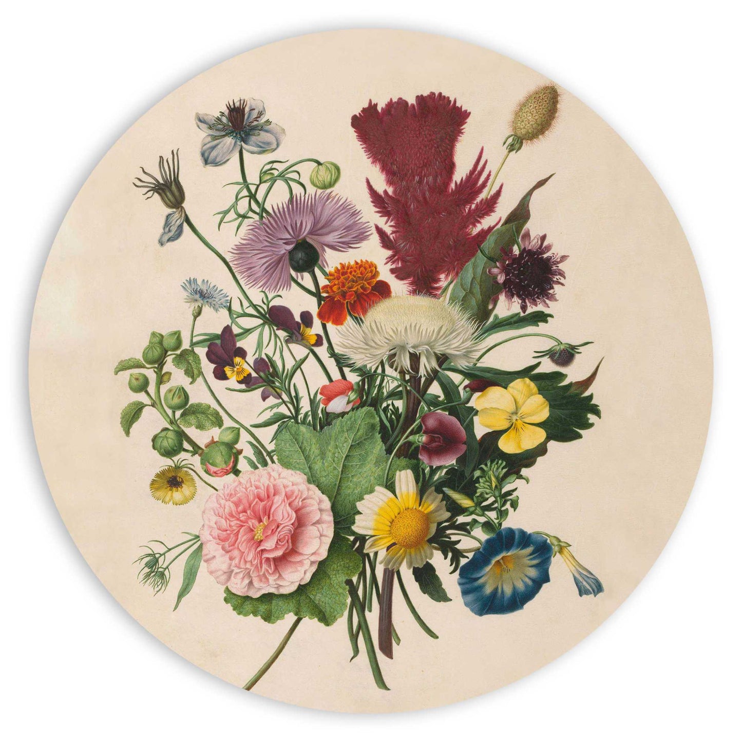 Painting Flower Bouquet 80 Rond