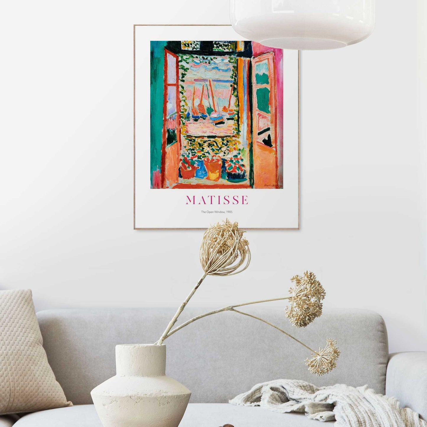 Framed in Wood Matisse - colourful window 50x40