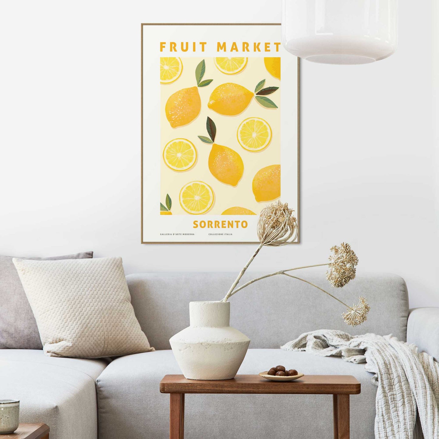 Framed in Wood Sorrento Lemons 70x50