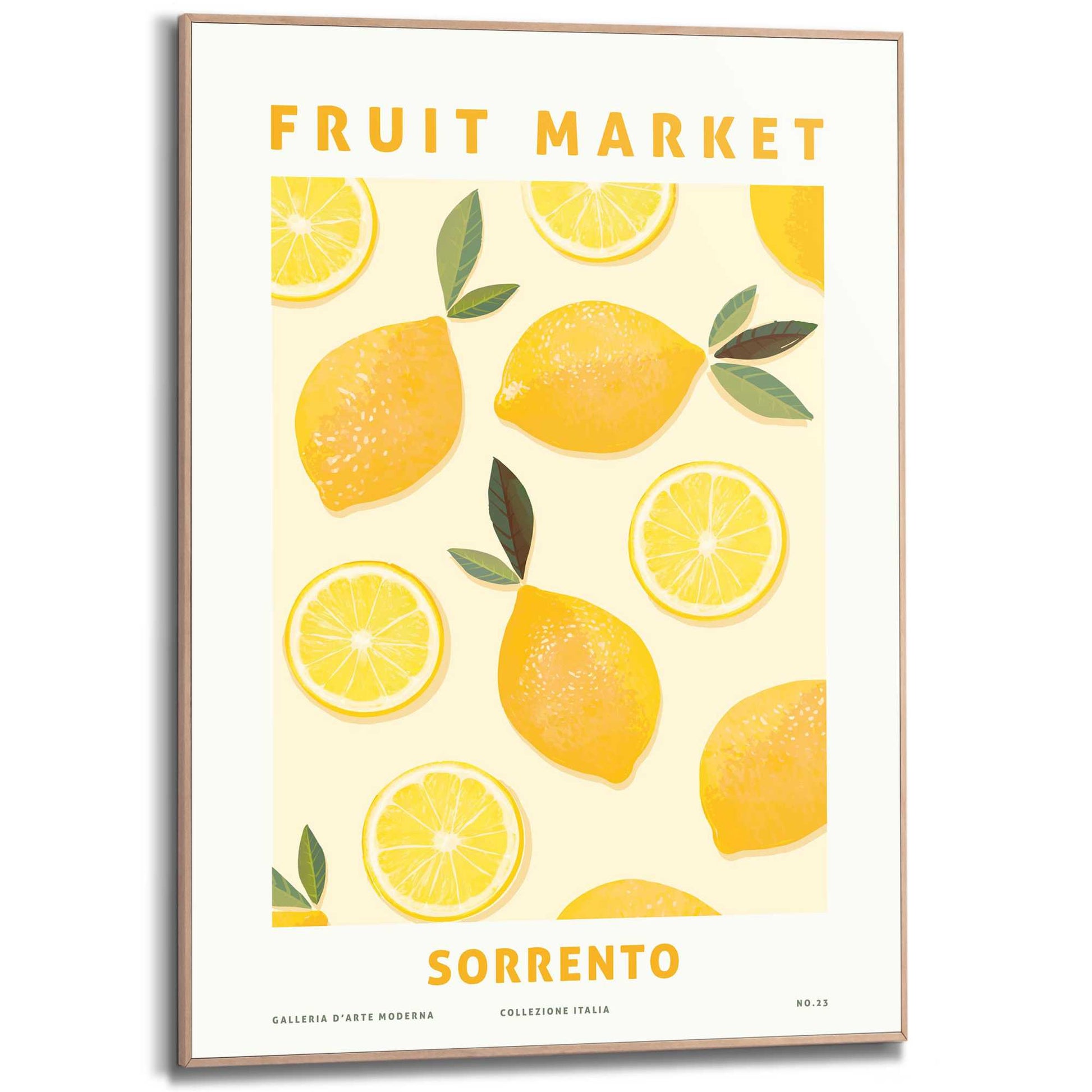 Framed in Wood Sorrento Lemons 70x50