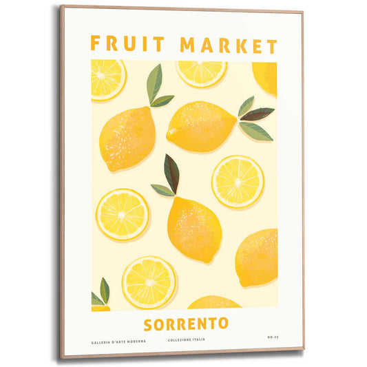 Framed in Wood Sorrento Lemons 70x50