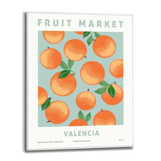 Framed in White Valencia Oranges 50x40