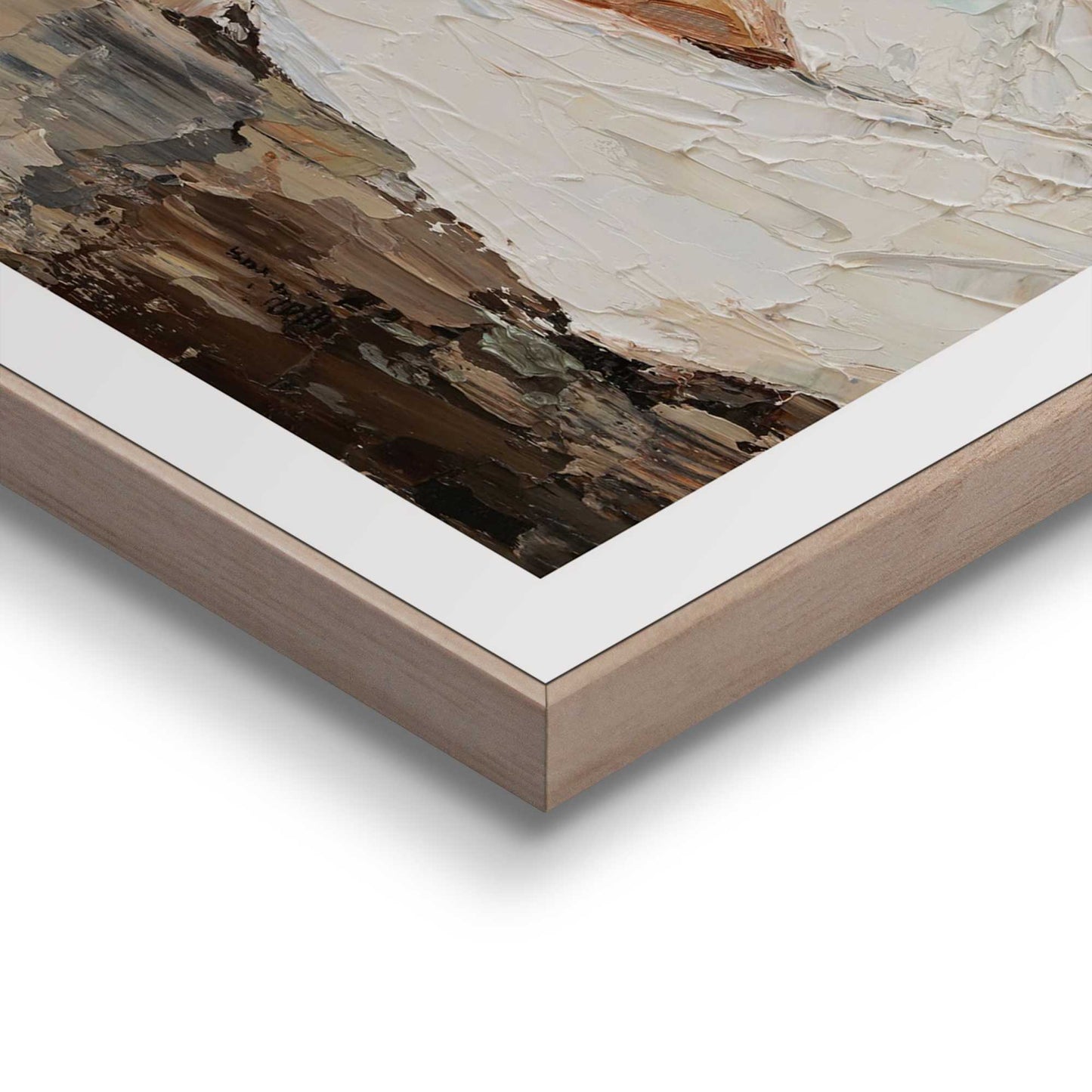Framed in Wood Morning Coffee 50x40