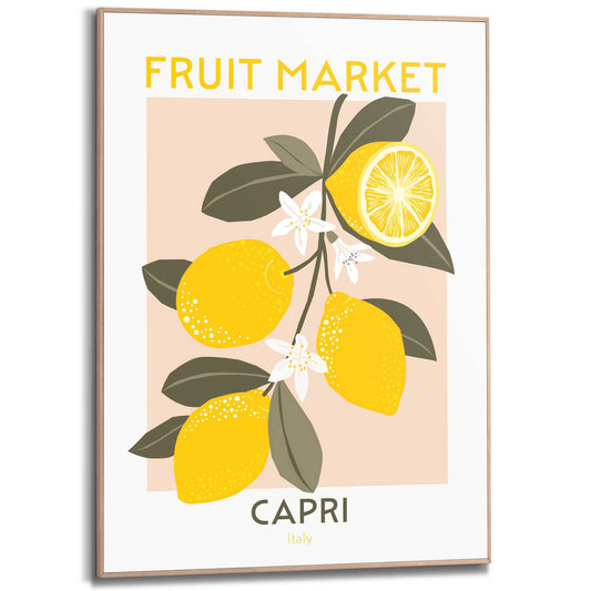 Framed in Wood Lemons From Sorrento 70x50