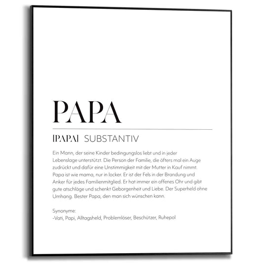 Framed in Black Papa 50x40