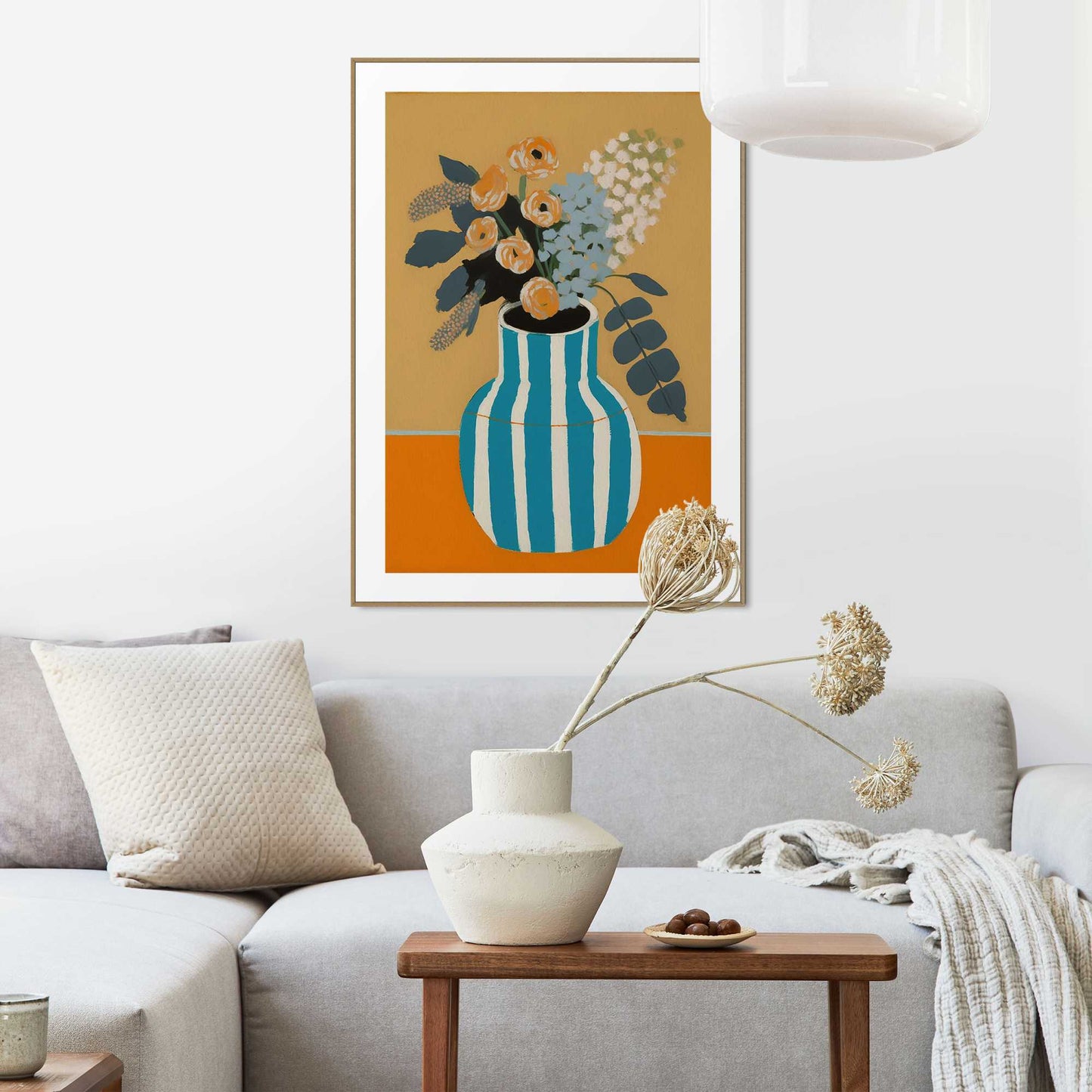 Framed in Wood Evening Vase 70x50