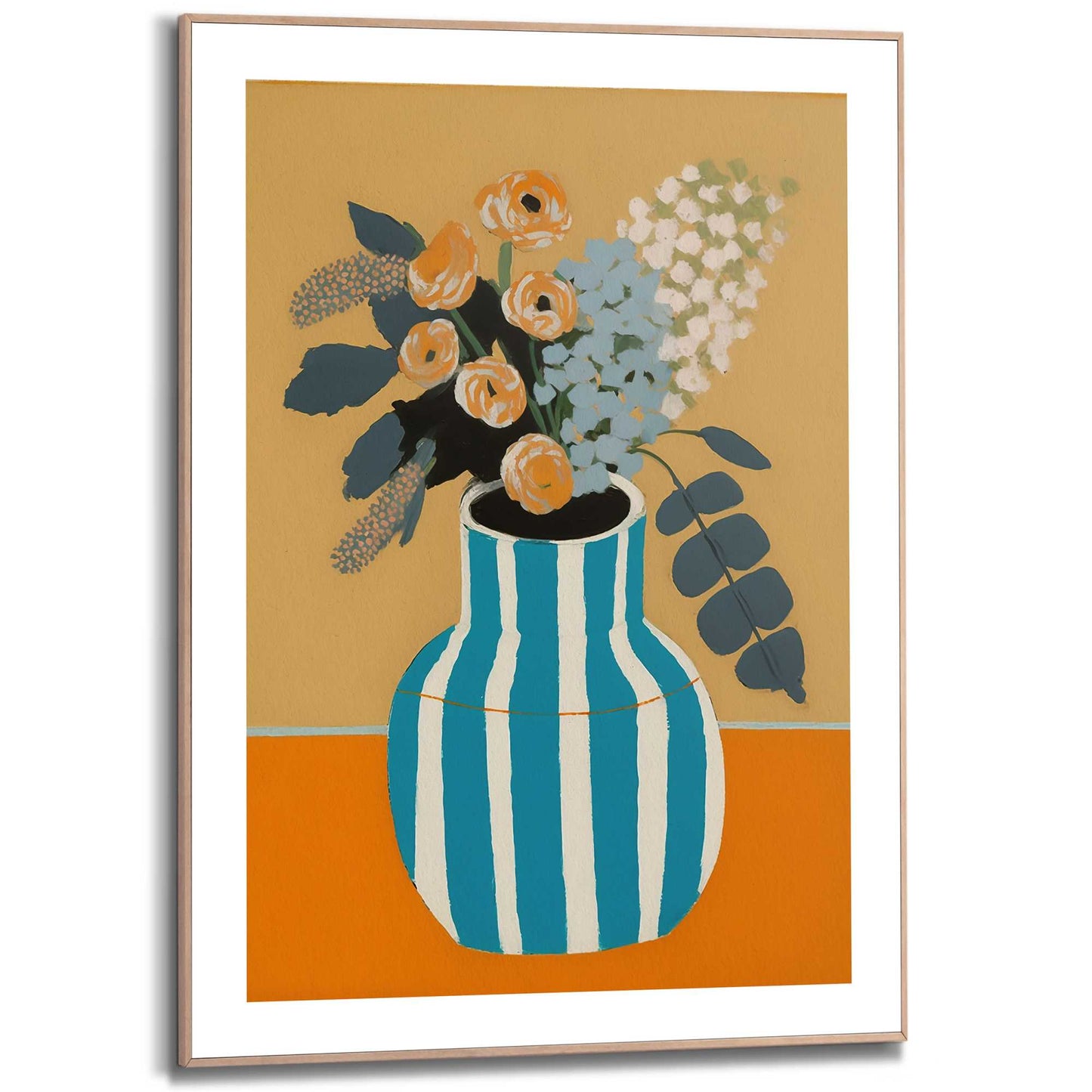 Framed in Wood Evening Vase 70x50