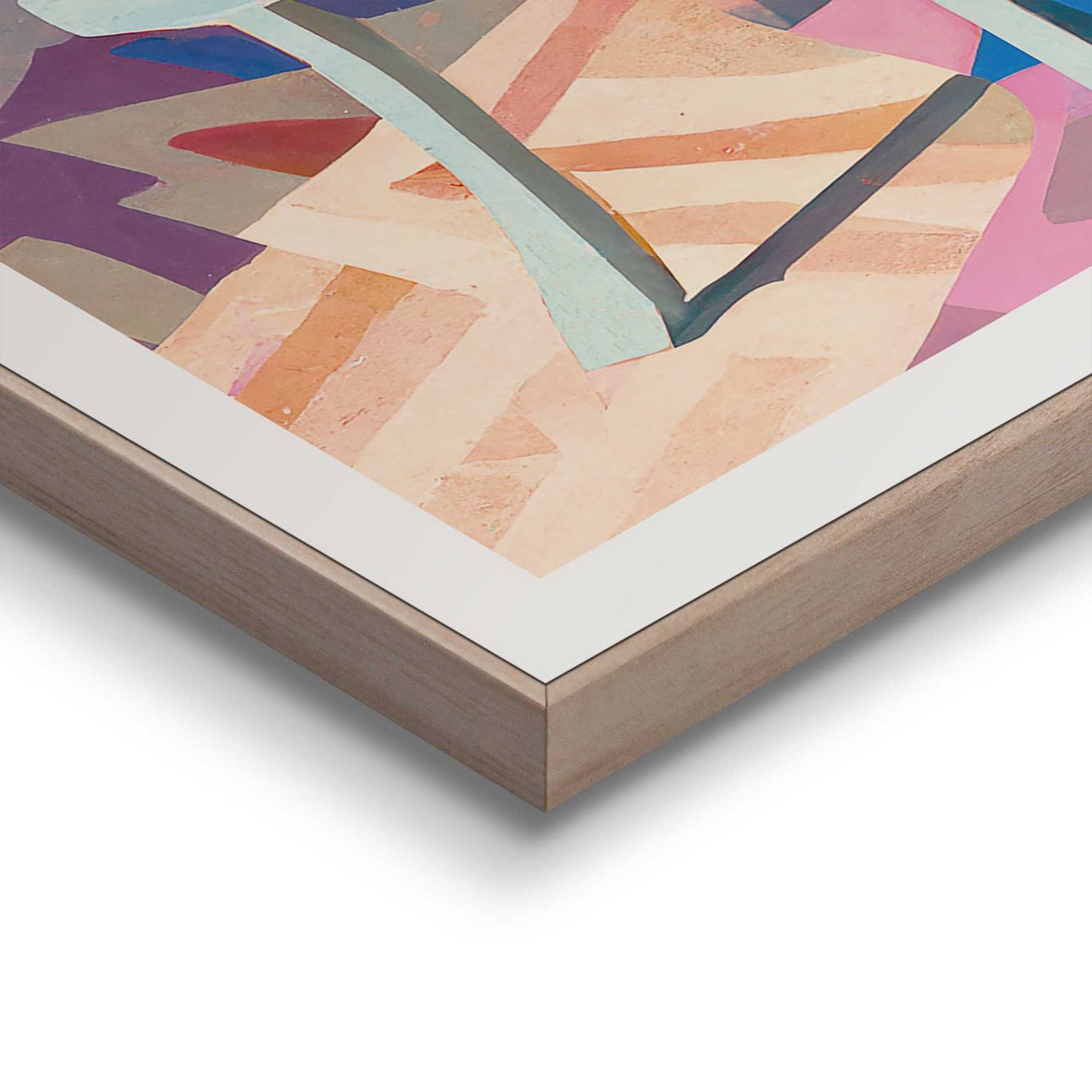 Framed in Wood Pink Gift 50x40