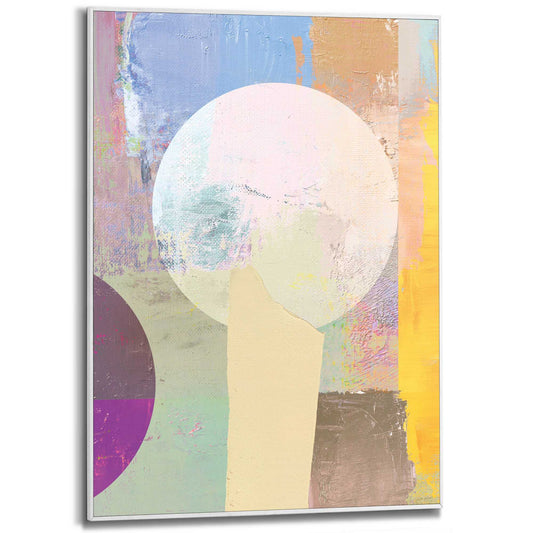 Framed in White Multicoloured Cirkel 70x50