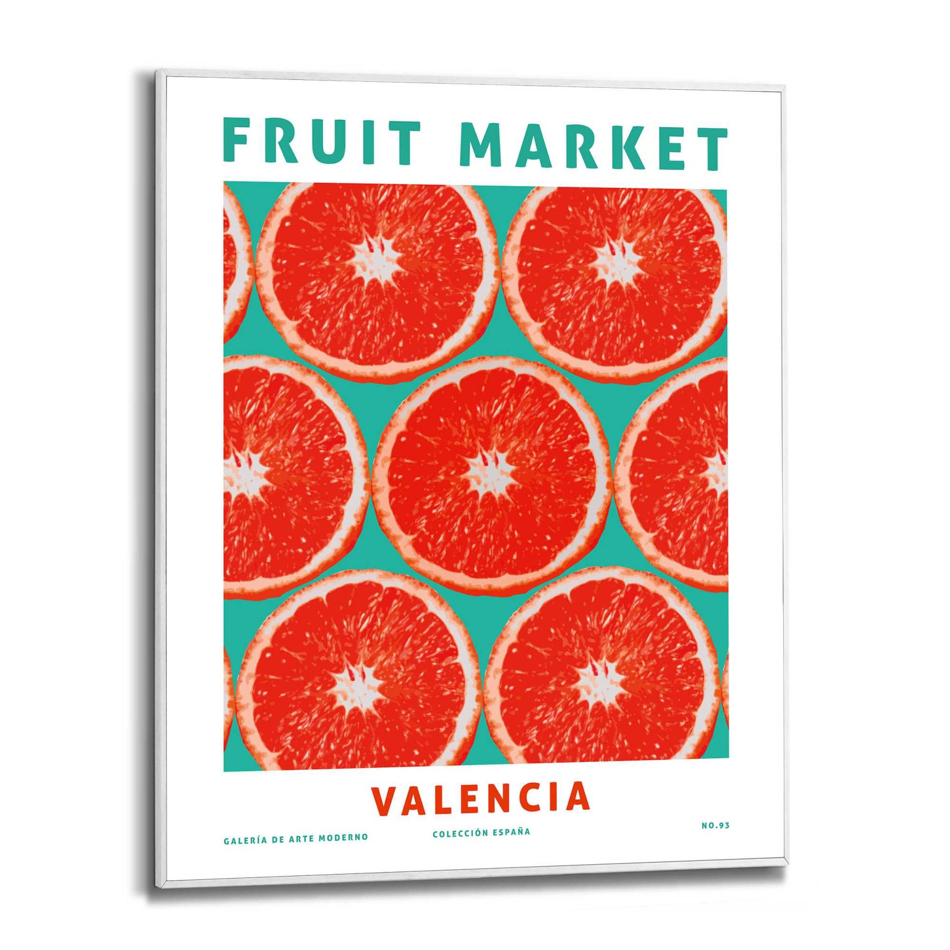 Framed in White Red Oranges 50x40