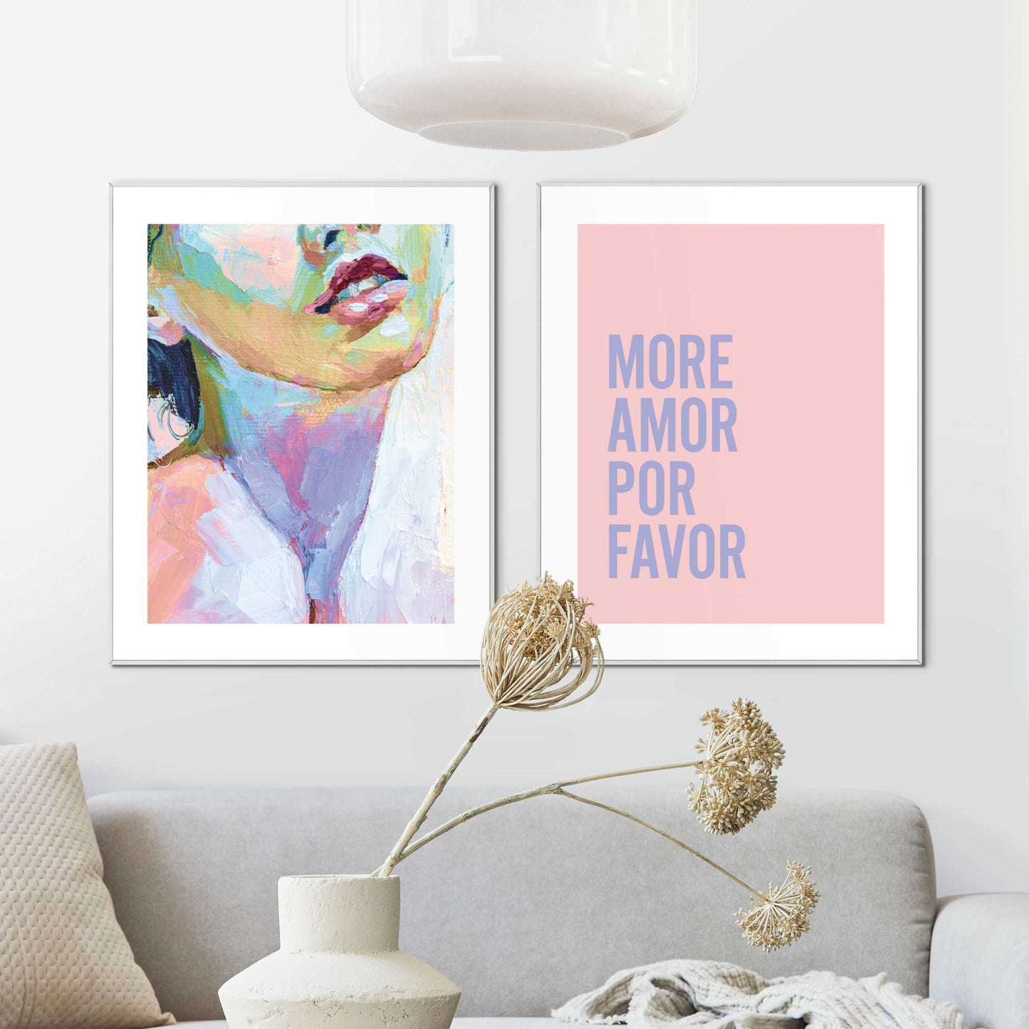Framed in White More Amore 50x40