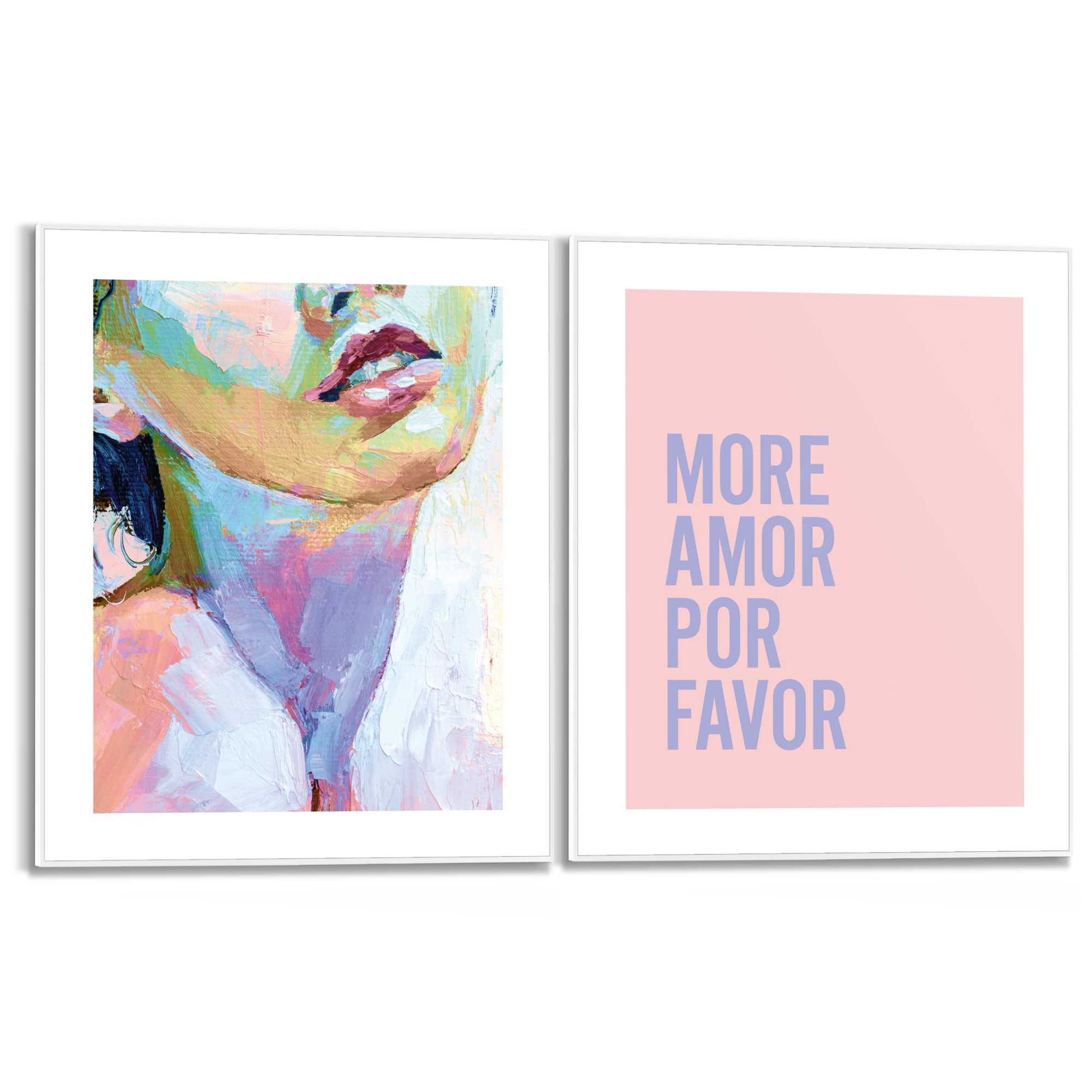 Framed in White More Amore 50x40