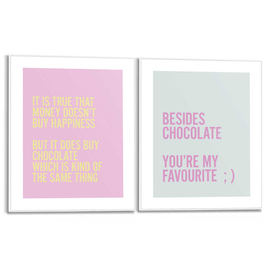Framed in White Chocolate Love 50x40
