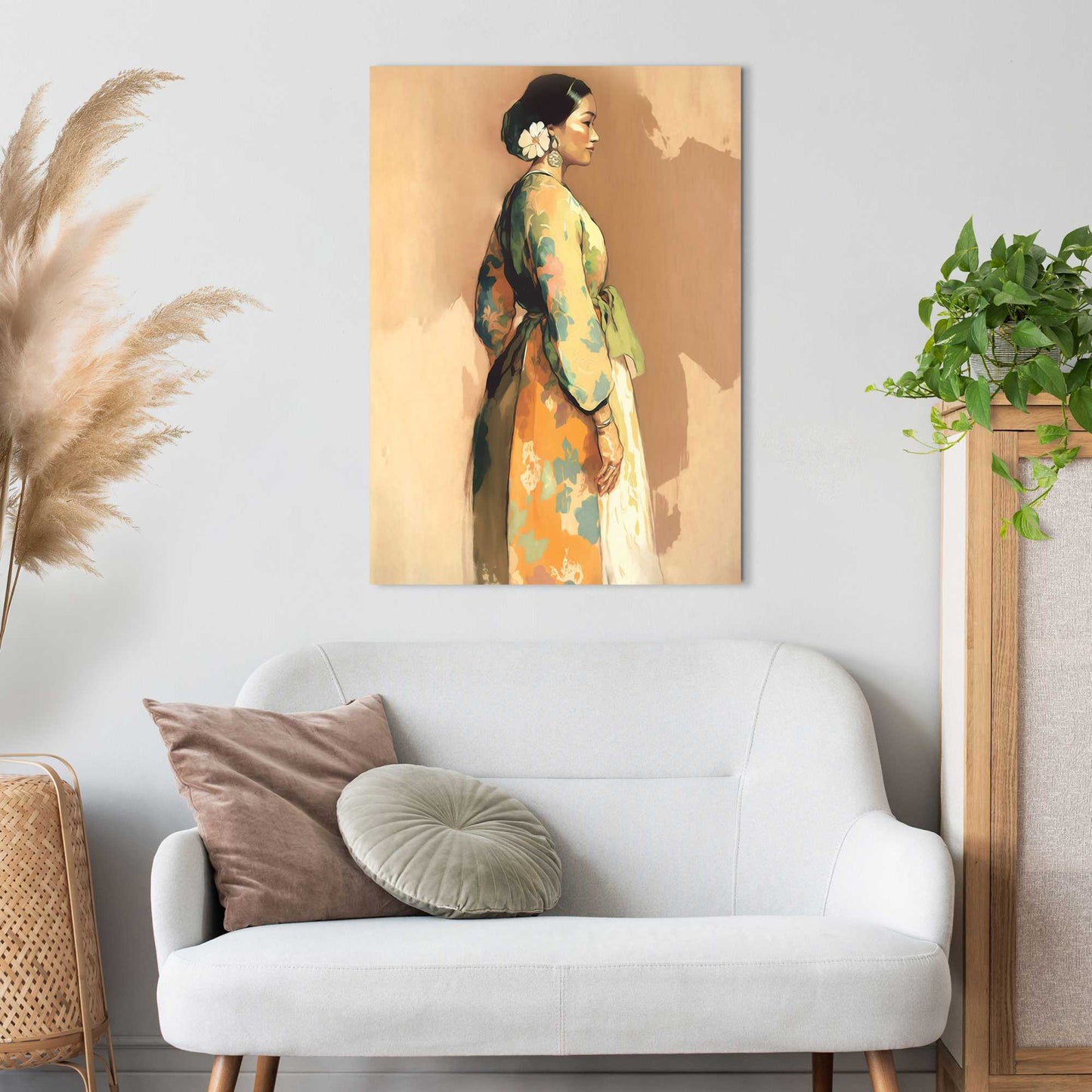 Canvas Kimono Lady 70x50