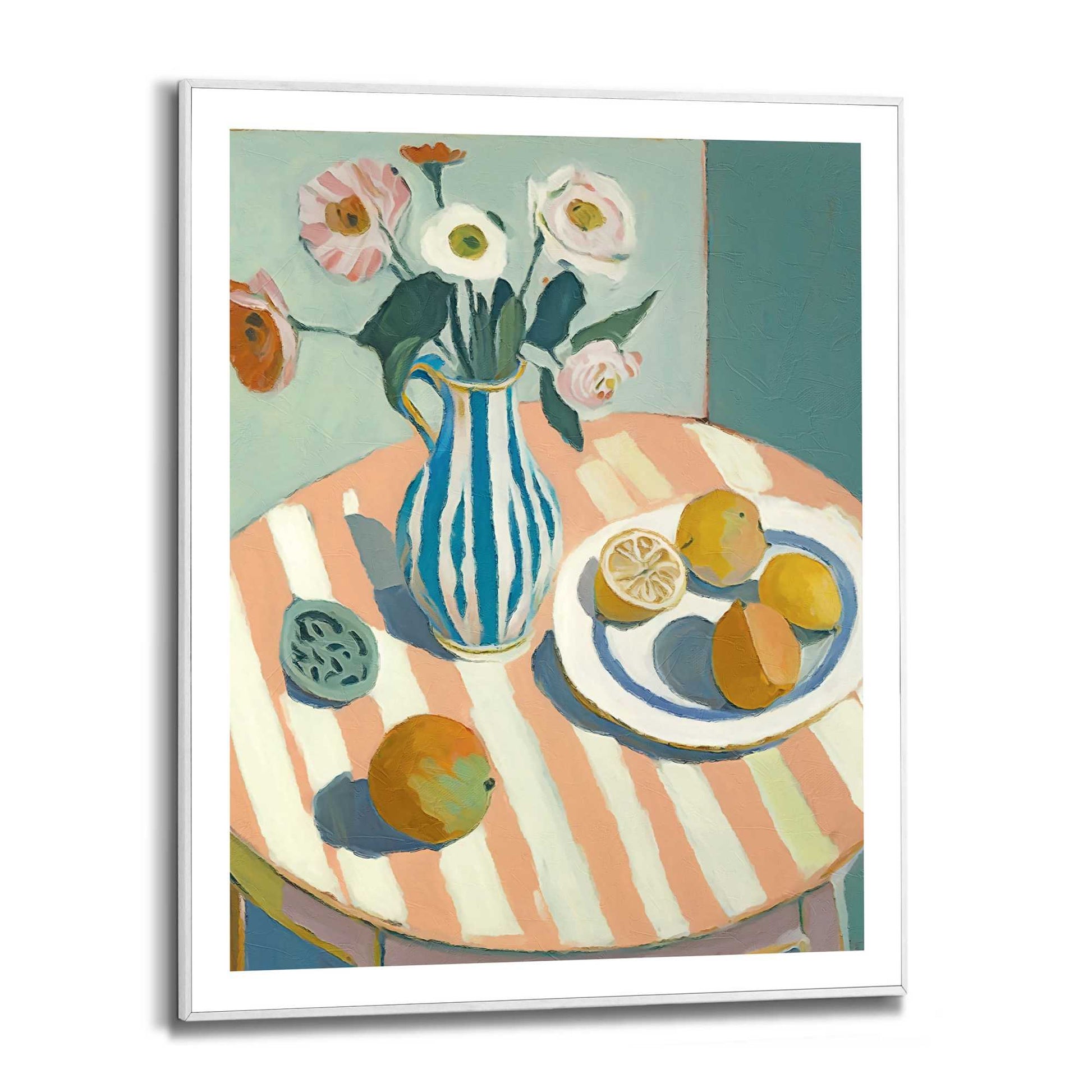 Framed in White Fruit Table 50x40