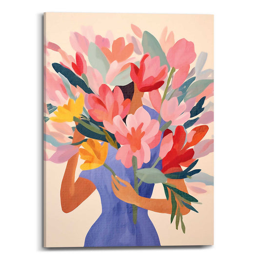 Canvas Dressed Lady Flowers 70x50