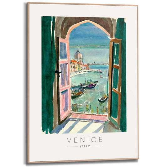 Framed in Wood Venice Italy 70x50