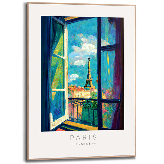 Framed in Wood Paris France 70x50