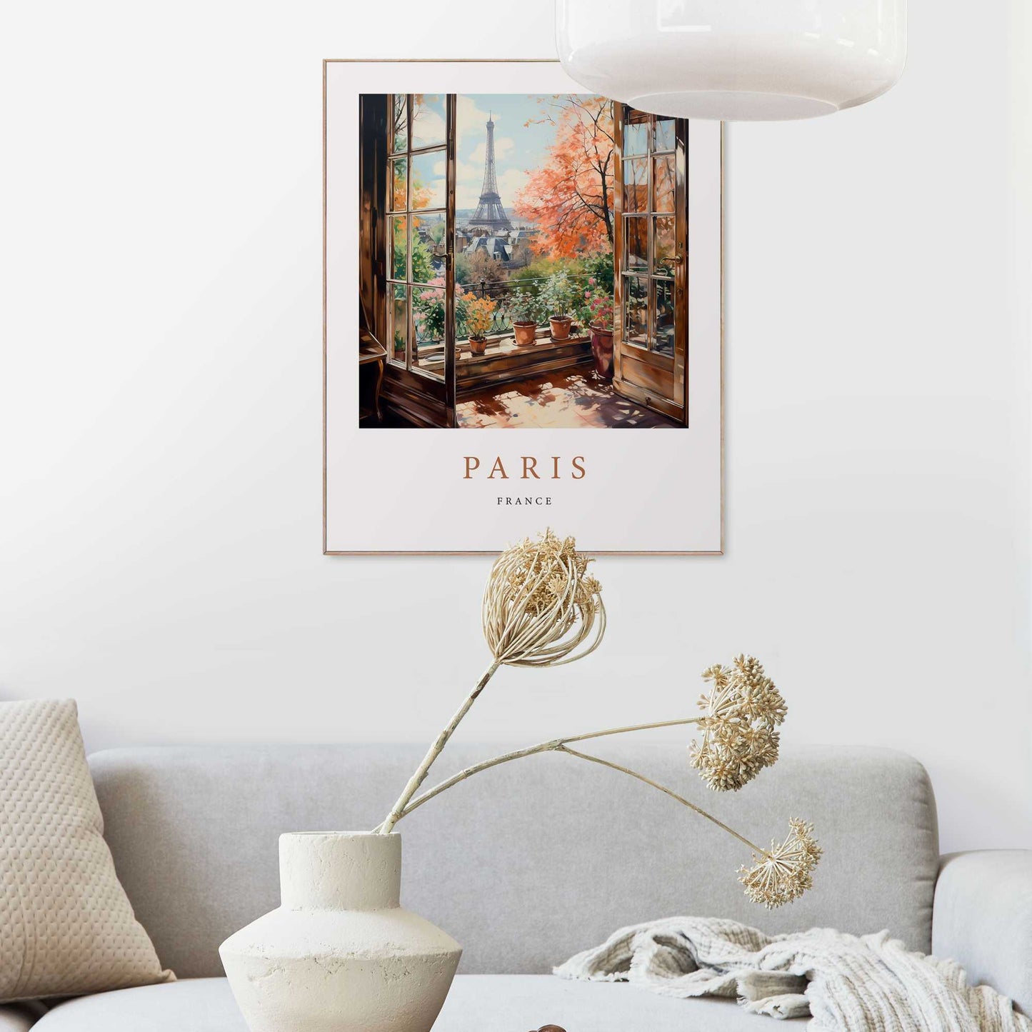 Framed in Wood After Summer - Paris 50x40