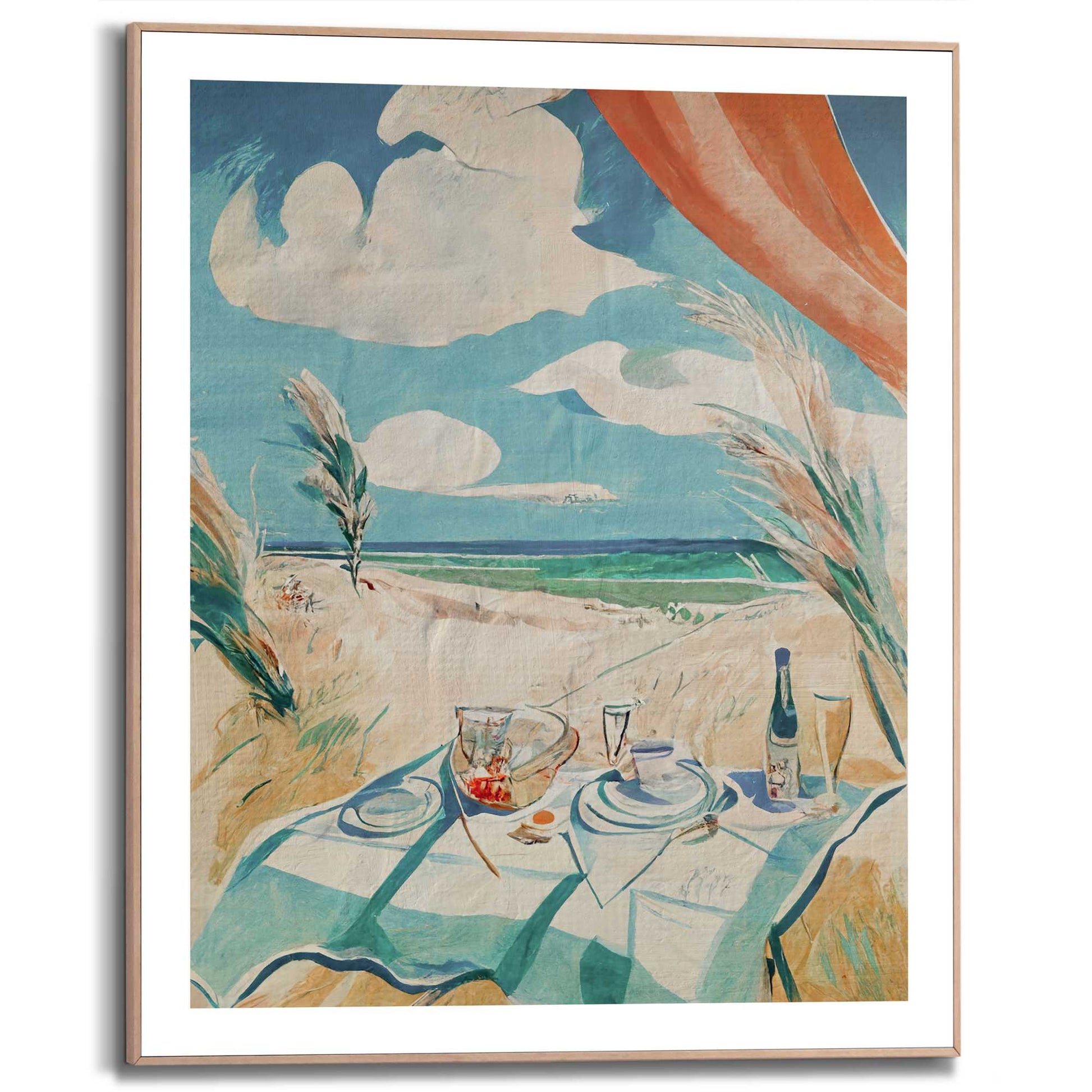 Framed in Wood Summer Picknick 50x40
