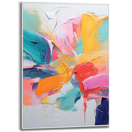 Framed in White Multicolour 70x50