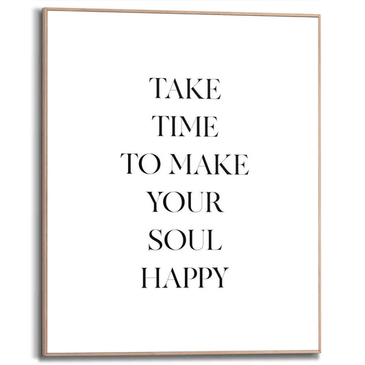 Framed in Wood Happy Soul 50x40