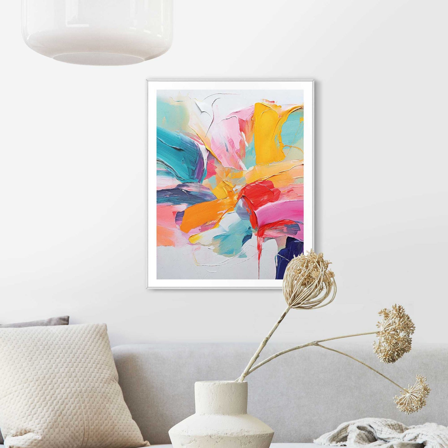 Framed in White Full Colour Painted 50x40