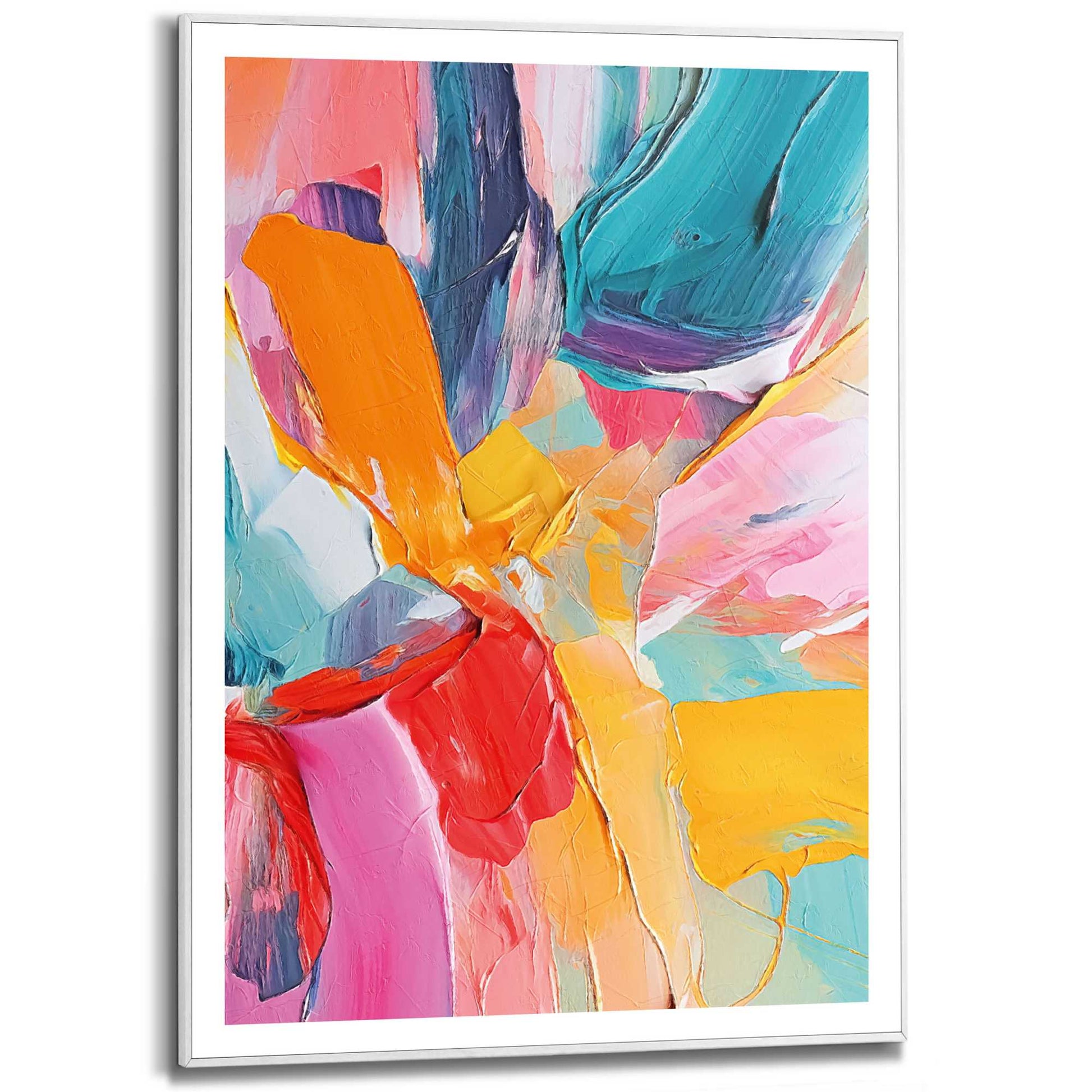 Framed in White Painted Colours 70x50