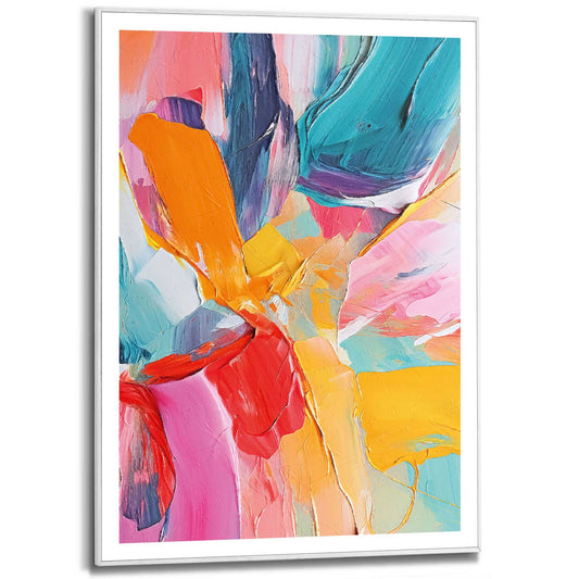 Framed in White Painted Colours 70x50