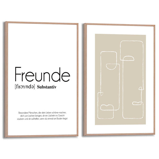 Framed in Wood Friends 30x20