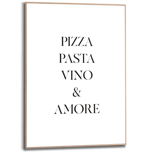 Framed in Wood Italian Love 70x50