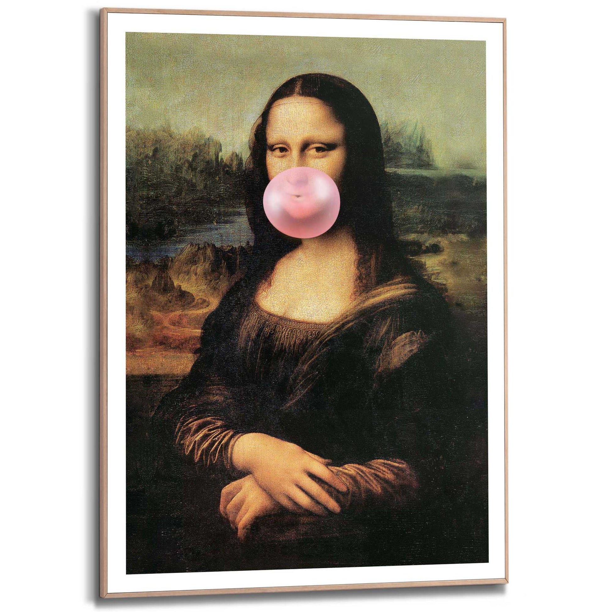 Framed in Wood Mona Lisa - gum 70x50