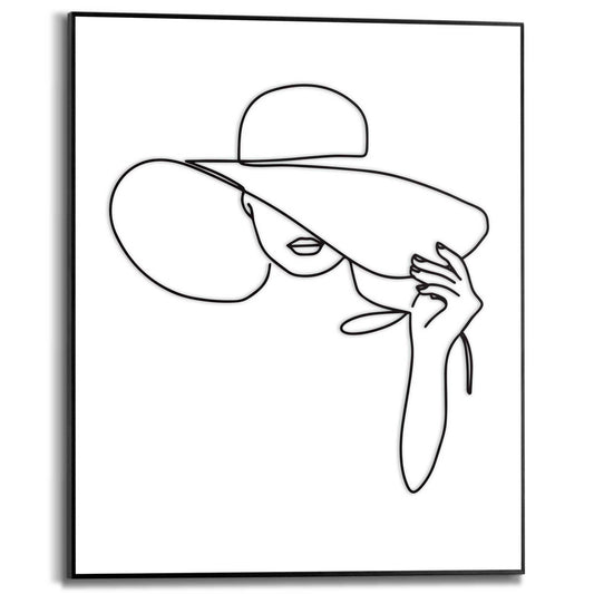 Framed in Black Hat Woman 50x40