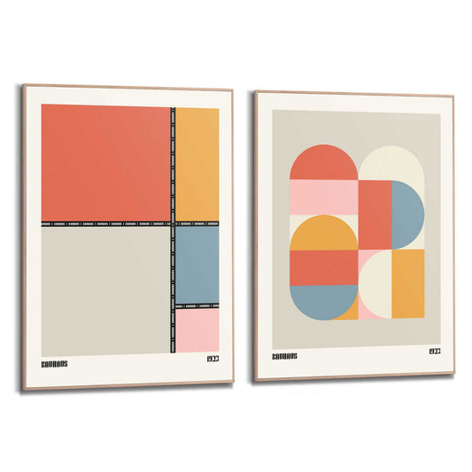 Framed in Wood Bauhaus Set 70x50