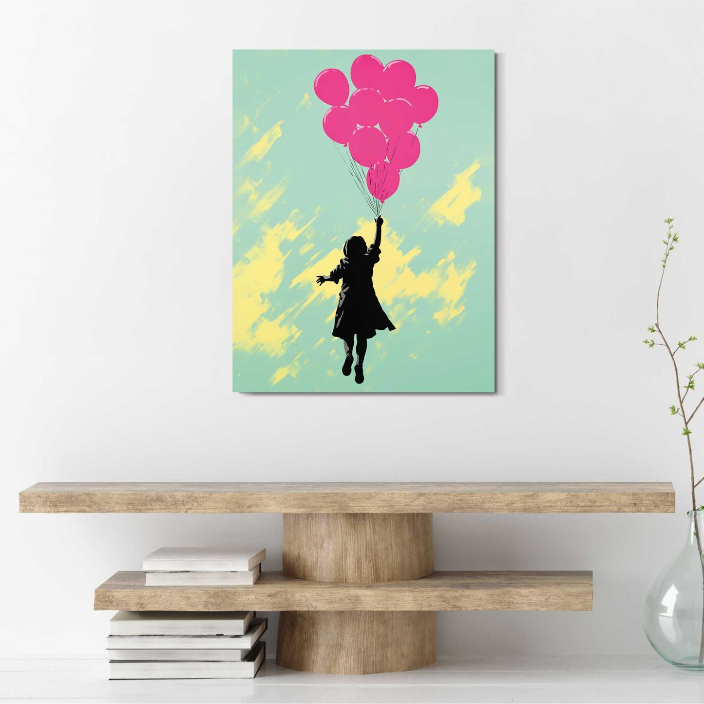 Canvas Pink Balloons 40x30