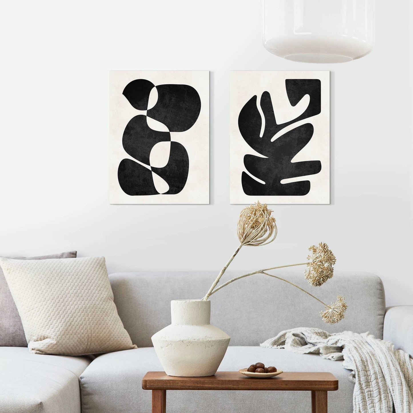 Canvas Black Abstract Set 40x30
