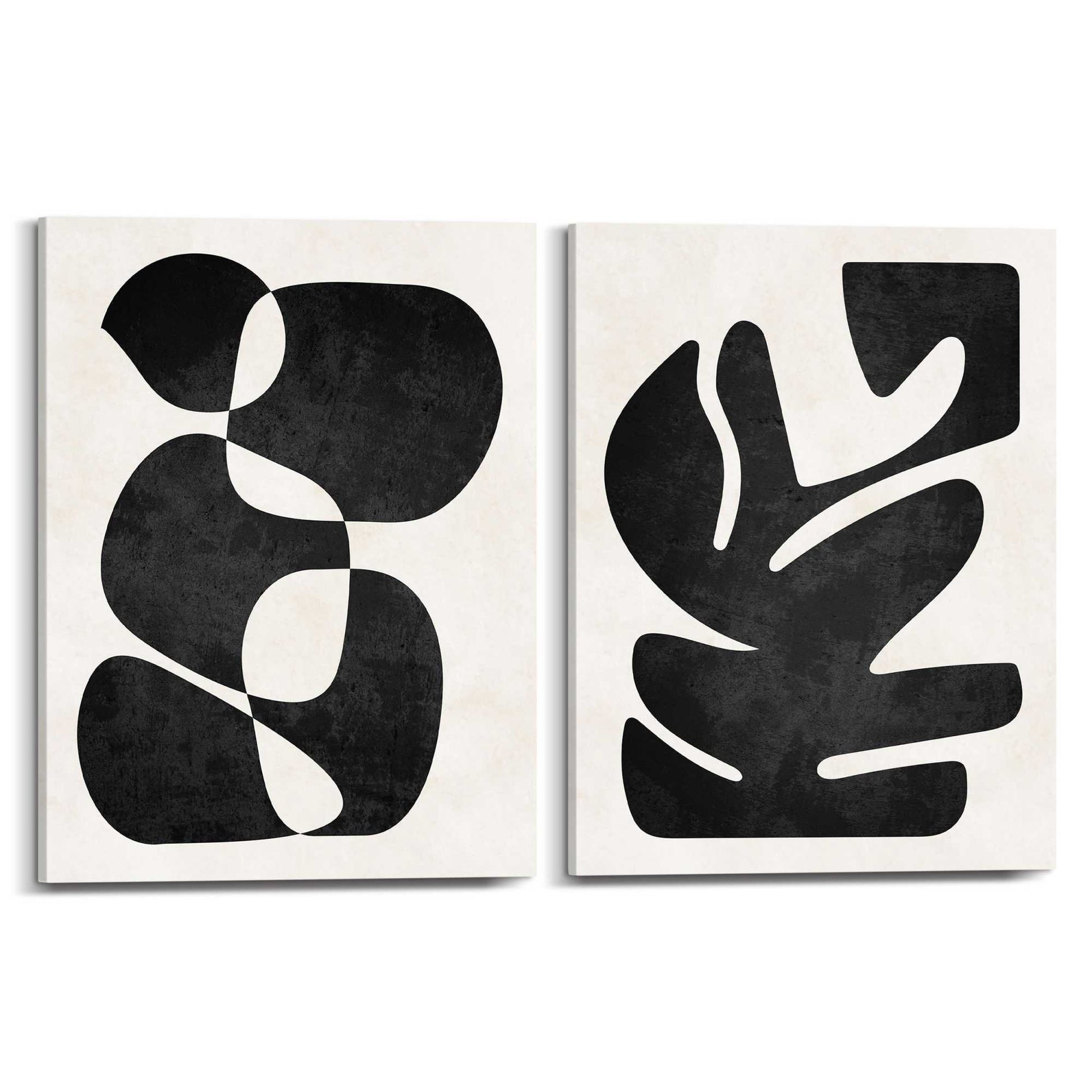 Canvas Black Abstract Set 40x30