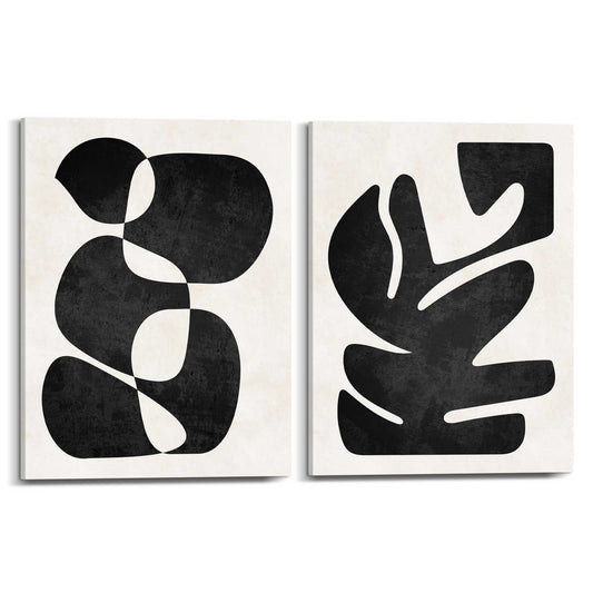 Canvas Black Abstract Set 40x30