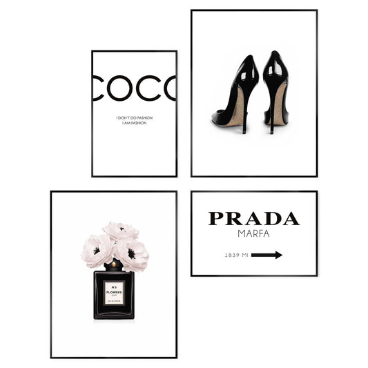 Framed in Black Picture set Luxury Beauty Set 40x30