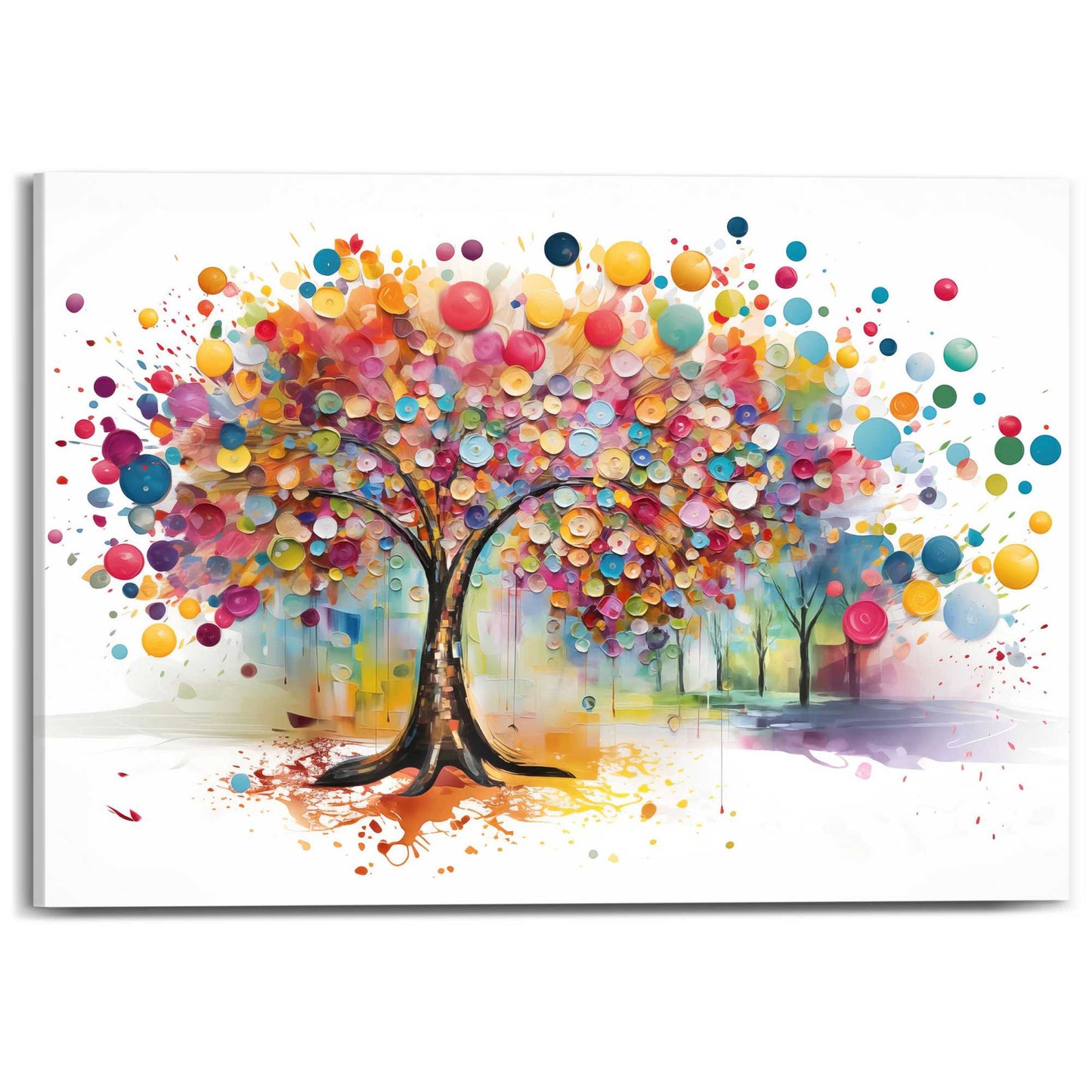 Canvas Colour Tree 50x70