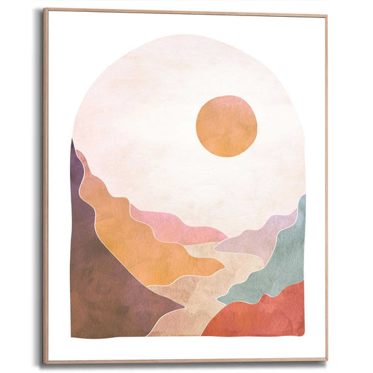 Framed in Wood Mountain Landscape 50x40