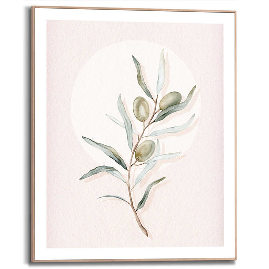 Framed in Wood Olives 50x40