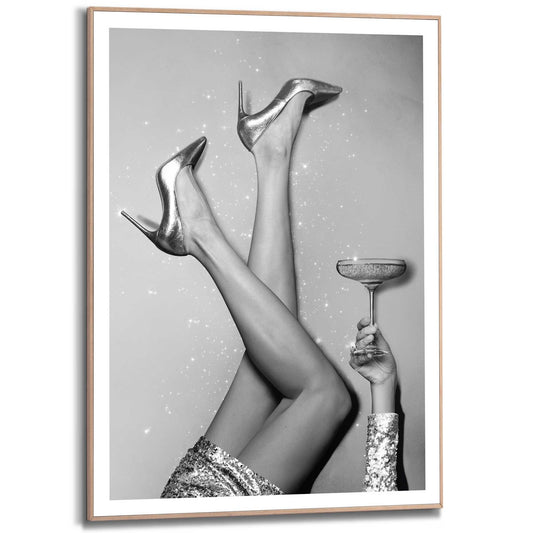 Framed in Wood Sparkling 70x50